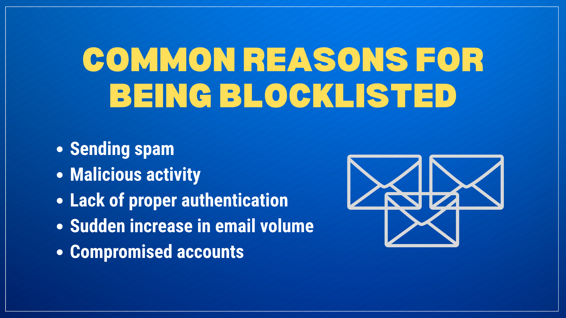 Common reasons for being blocklisted