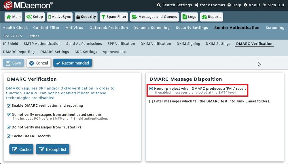 DMARC-P-Reject