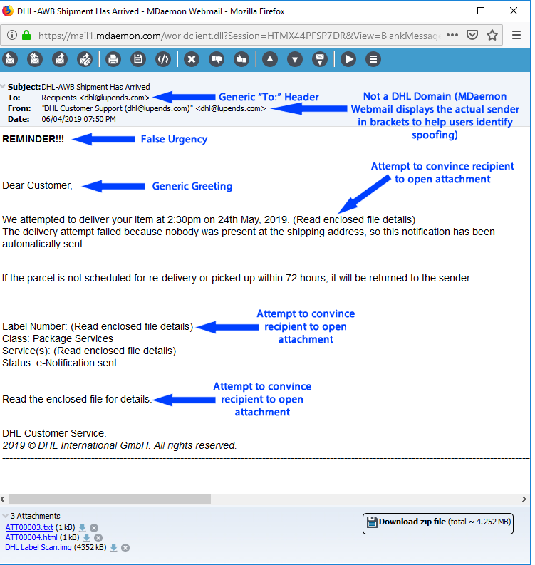 Phishing Example and What to Look For