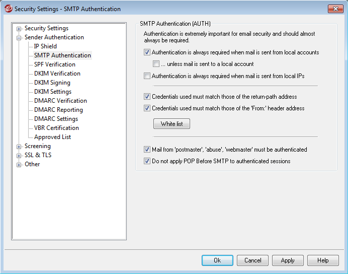 SMTP Authentication in MDaemeon