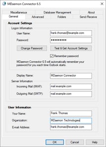 Mdaemon outlook connector настройка