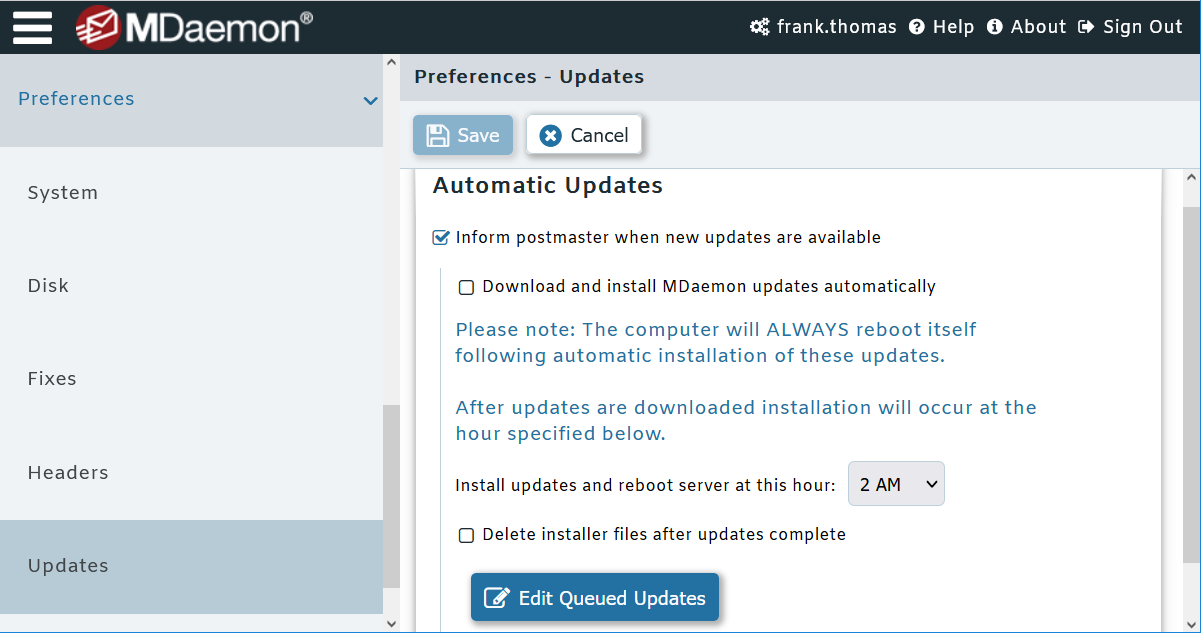 MDaemon Email Server - Software  Update