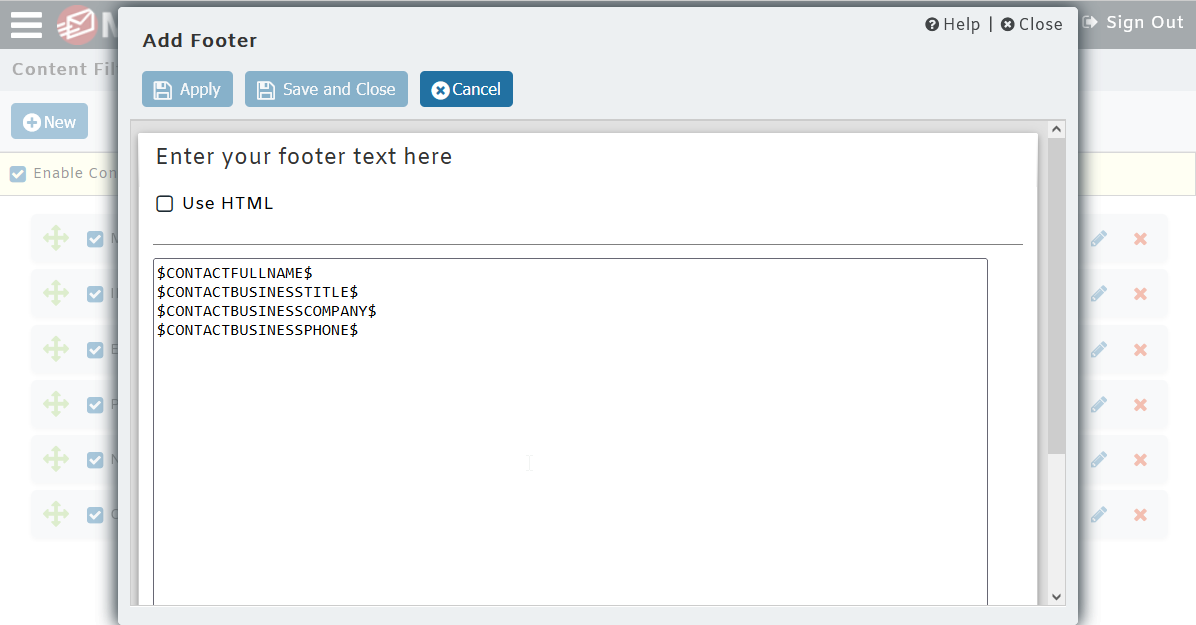 MDaemon Remote Administration Signature Macros