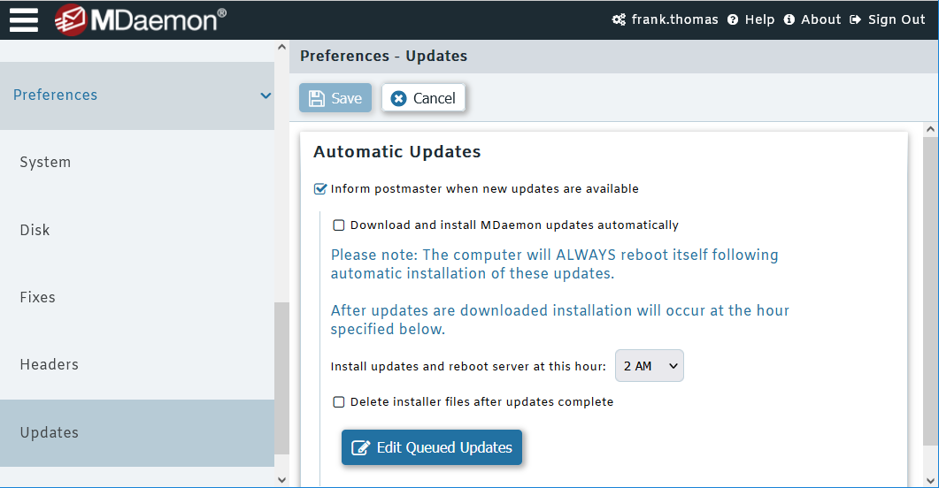 MDaemon Email Server - Software Update