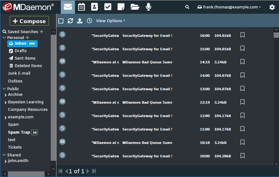 MDaemon Webmail Dark Mode