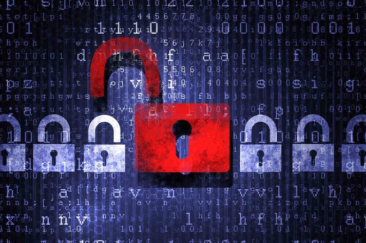 Security concept Lock on digital screen, illustration-1 (1)